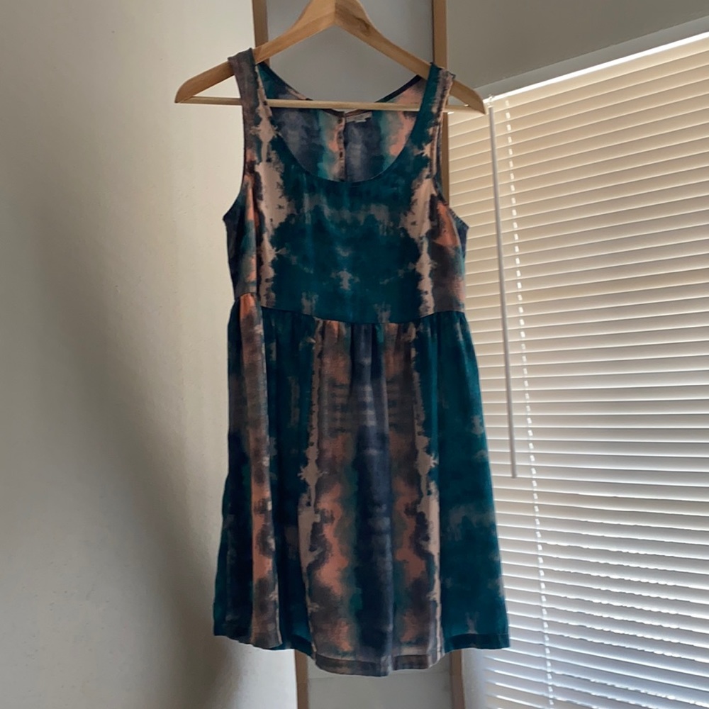 Urban Outfitters Ecote Tie Dye Dress Blue Pink S